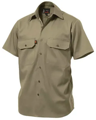 King Gee  Short Sleeve Open Front Drill Shirt (K04030) • $48.30