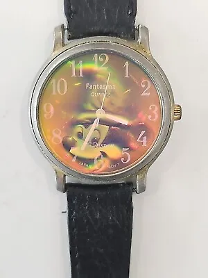 Vintage Disney Fantasma Mickey Mouse Sorcerer Fantasia 3D Laser Hologram Watch • $19.99