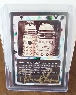 1996 MMG LTD. Doctor Who Trading Game Card CCG WHITE DALEK SIGNED MICHAEL SHEARD • $75