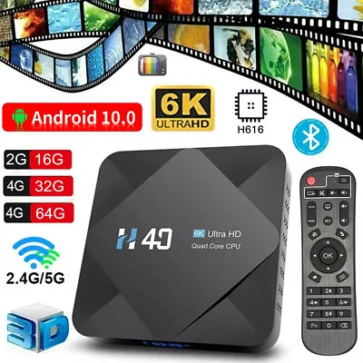 6K Android TV Box HD Media Player Dual WiFi Smart Steamer Quad Core 3D Home US • $41.38