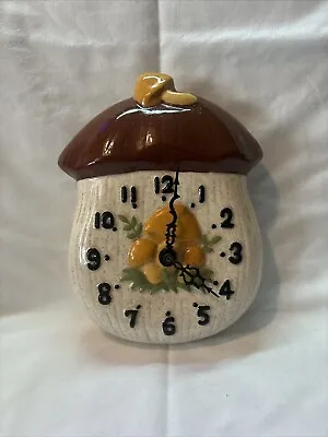 Vintage Arnels/Merry Mushroom Sears Roebuck Clock Ceramic WORKS! • $145