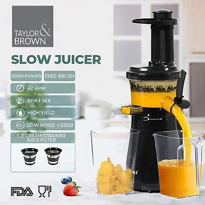Juicer Machine Slow Juicer Extractor Cold Press Juicer With Quiet Motor • £64.95