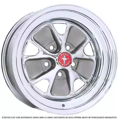 Mustang Wheel Styled Steel Chrome 5 Lug 1964 1965 1966 1967 1968 1969 1970 • $297.33