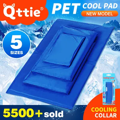 $13.45 • Buy Pet Cool Gel Mat Dog Cat Bed Non-Toxic Cooling Dog Summer Pad 5 Sizes FAST POST