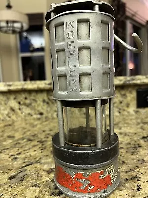 Vintage Koehler Permissible Flame Safety Lamp Coal Miner's Lantern  • $50