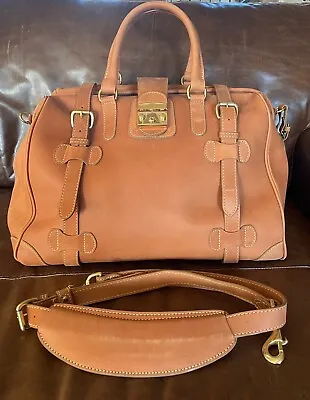 MULHOLLAND BROTHERS SAFARI  BAG All Leather Weekender EUC (retails $875) • $675