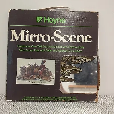 Vintage 1982 Hoyne Mirro-Scene Pheasants Six 12x12 Mirror Panels Tiles • $49.95