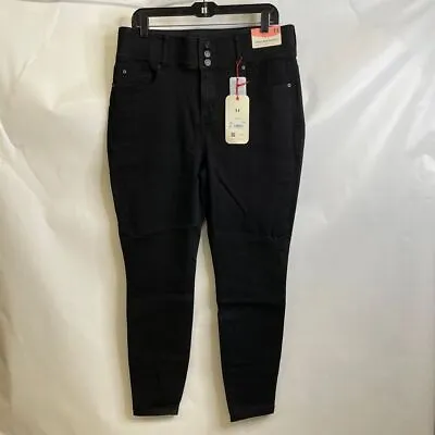 ARULA Live In 3 Button Skinny Jeans Women's Size 14 Black DX22916H20   • $59.96