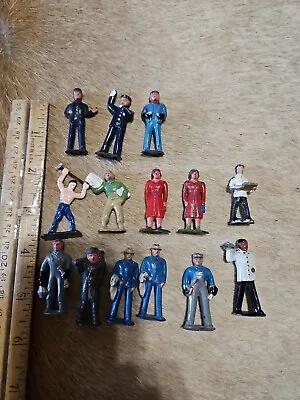 Vtg Barclay Manoil Lead Diecast Figures Train Lot Of 14 50's 1.75  (#2) • $28.95