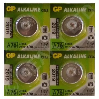 A76 LR44 AG13 L1154 V13GA | GP Batteries | Alkaline Battery |1.5v | 1x Pack Of 4 • £2.25