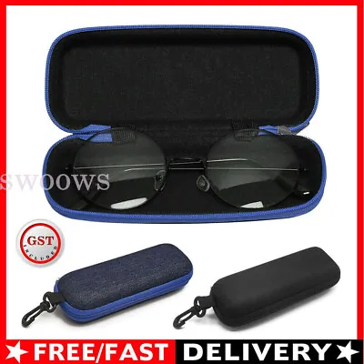$9.85 • Buy Portable Zipper Sunglasses Carry Case Eye Glasses Hard Shell Protector Box AU