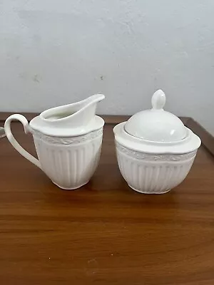 Mikasa Italian Countryside DD900 White Creamer & Sugar • $24.99