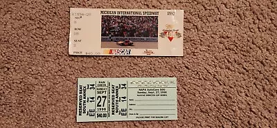 Vintage Lot Nascar Ticket Stubs Ricky Rudd Wins 1993 Michigan 1998 Martinsville • $20