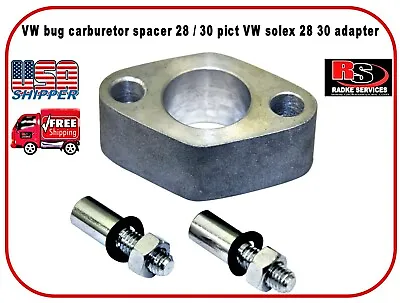 VW Bug Carburetor Spacer 28 / 30 Pict VW Solex 28 30 Adapter 3245 From Radke • $22.90