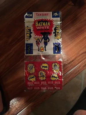 Vintage Original BATMAN & ROBIN DC COMICS Clear Cello Bread Wrapper Bag 1966 NOS • $16.99