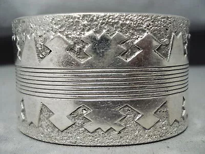 Very Important Gibson Nez Vintage Navajo Sterling Silver Wide Bracelet • $2419.99