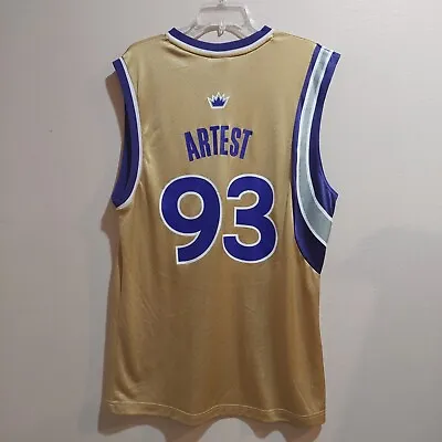 Reebok Sacramento Kings Ron Artest Jersey NBA  #93 Gold 2005 Alternate Large -K2 • $29.88