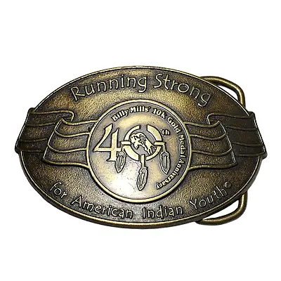 2004 Billy Mills Olympic Gold Medal 40th Anniversary Belt Buckle Brass Oval • $14.49
