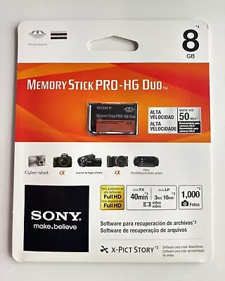Sony Memory Stick 8 GB Pro-HG Duo HX New Sealed MS-HX8B/TQ1 • $29.99