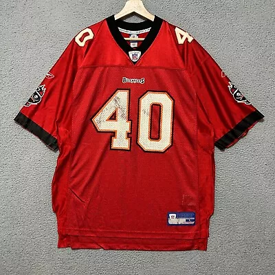 Vintage Tampa Bay Buccaneers #40 Mike Alstott Reebok Jersey Men's L Red NFL • $35