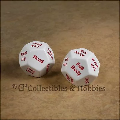 NEW Pair Of Critical Location D12 Body Hit Gaming Dice RPG D&D 28mm • $5.99