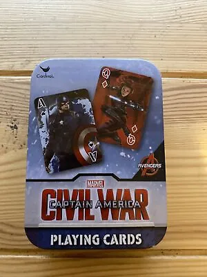 Marvel Captain America Civil War Playing Cards Deck In Tin Box NEW SEALED • $5