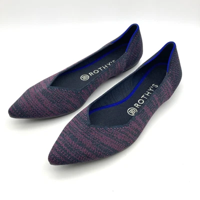 £111.46 • Buy ROTHYS The Point Magenta Heather Womens Sz 9 Flats Shoes Recycled RETIRED RARE