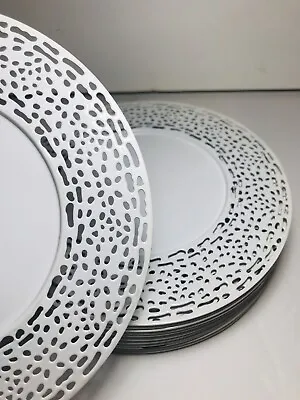 Metal Pillar Candle Trays Plates Laser Cut IKEA White Shabby 7” Round Set Of 12 • $27.35
