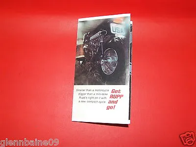 Vintage  Rupp Minibike Point Of Sale 16 3/4  X 6 1/2  Fold Out  (reproduction ) • $14