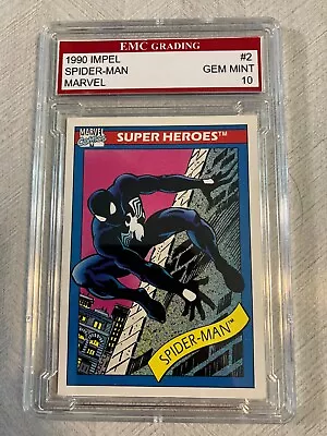 Spider-man  1990 Impel Emc Graded 10 Vintage Gem Mint Card First Year! Free Ship • $10.95