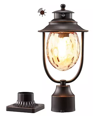 EDISHINE Dusk To Dawn Outdoor Post Light Waterproof Exterior Lamp Post Lantern • $50.99