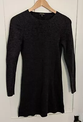 Brooks Brothers Long Sleeved Dark Gray Sweater Dress Size XS Merino Wool • $45