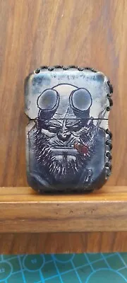 Zippo Custom Hand Made Leather Case Hell Boy • £49