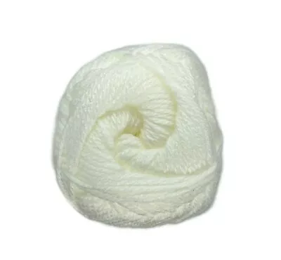 Knitting Wool Yarn 8Ply Super Soft Acrylic ELLE Charity 100g 233m - White • $2.80