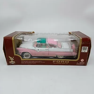 Road Legends 1955 Ford Fairlane Crown Victoria Pink White 1:18 Diecast. New  • $27.60