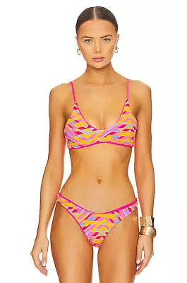 Maaji Liberty Reversible Bikini Top In Pink Size Large • $39