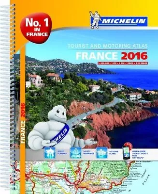 France 2016 Tourist And Motoring Atlas - A4-Spiral (Michelin Atlas) By Michelin • £3.99