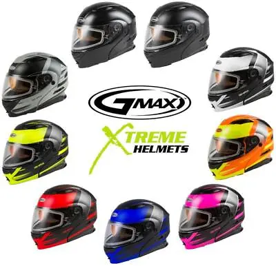 Gmax MD-01S Snow Helmet Modular Inner Visor Dual/Electric Shield DOT ECE XS-3XL • $179.96