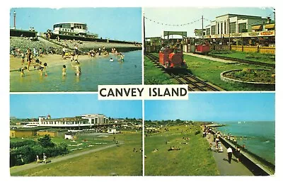 Canvey Island Essex Multi View Postcard. Postally Used 1977. • £2