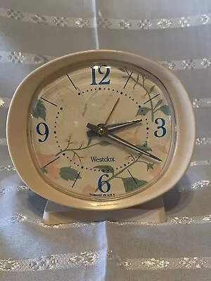 Vintage Westclox Wind Up Bedside Clock With Alarm.  Beautiful Face  • $9.27