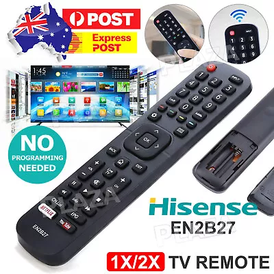 1-2x ORIGINAL For HISENSE TV Remote EN2B27 Control EN-2B27 RC3394402/01 3139 238 • $6.95