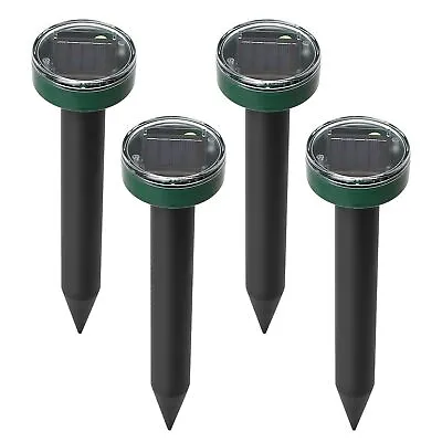 4 Pack Solar Power Ultrasonic Mice Gopher Mole Pest Snake Repellent Repeller • $13.89