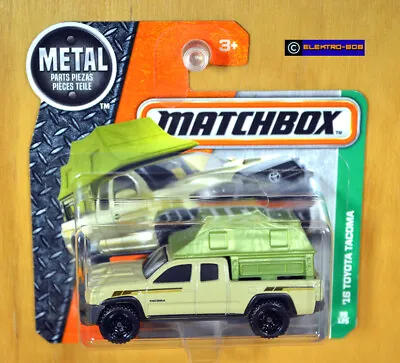 Matchbox '16 Toyota Tacoma Camper [Tan/Green] - New*/Sealed/XHTF [Card Wear] • $26