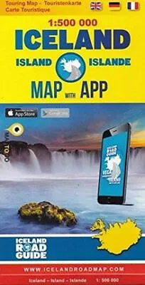 Iceland Touring Map + APP 2018 | Book | Condition Very Good • £11.37