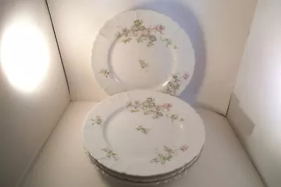 Vintage Habsburg China Made In Austria Set Of 4 Dinner Plates Pink Flowers • $49.99