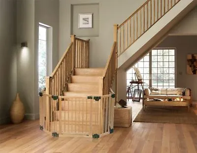Open Plan Stair Case Custom Fit Gate Bottom Of Stairs Gate Configure Panels • £21.90