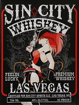 Sin City Las Vegas Retro Replica Vintage Style Metal Sign/plaque Gift • £4.58