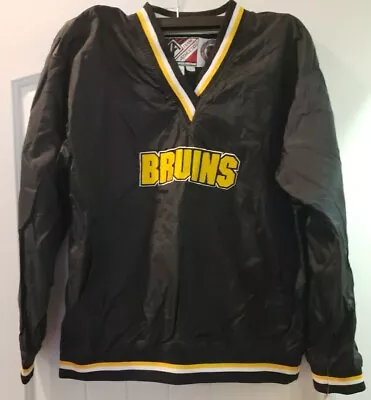 Boston Bruins Windbreaker Jacket Warm Up NHL Light  Pullover Hockey Youth L New! • $75