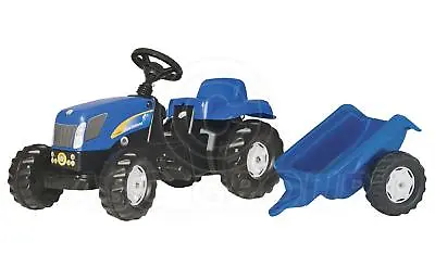 Rolly Toys - New Holland T 7040 Tractor Ride On With Matching Trailer Age 2 1/2+ • $232.27