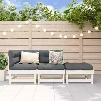 Tidyard 3 Piece Wooden Garden Sofas Set Pallet Furnitures Set Patio Corner I4P0 • £193.84